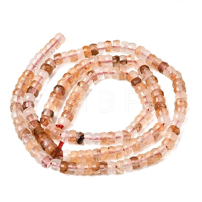 Natural Hematoid Quartz/Ferruginous Quartz Heishi Beads Strands LS-G-A299-A19-01-1