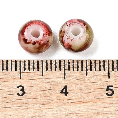 Opaque Spray Painted Glass Beads X1-GLAA-G118-01U-1