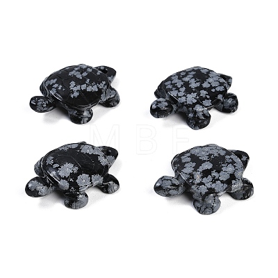 Natural Snowflake Obsidian Carved Pendants G-K383-16B-1