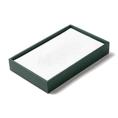 Rectangle PU Leather Jewelry Trays with Gray Velvet Inside VBOX-C003-02-1