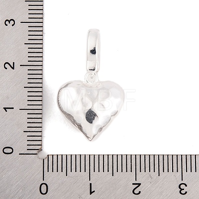 925 Sterling Silver Love Heart Pendants STER-P058-01B-S-1