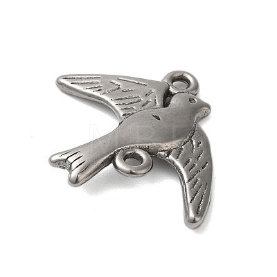 Non-Tarnish 304 Stainless Steel Bird Links Connector Charms STAS-N103-28P-1