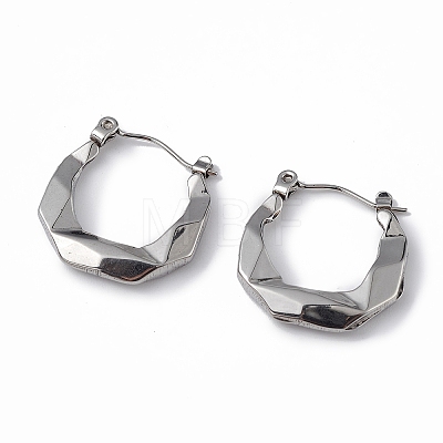 304 Stainless Steel Twist Round Hoop Earrings for Women EJEW-I284-06P-1