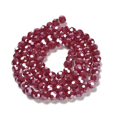 Electroplate Opaque Glass Beads Strands EGLA-A035-P6mm-A16-1