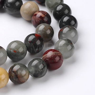 Natural African Bloodstone Beads Strands G-L383-06-12mm-1