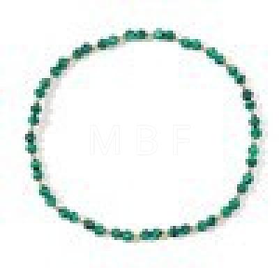 Natural Malachite Beads Stretch Bracelets for Women Men AK7543-1-1