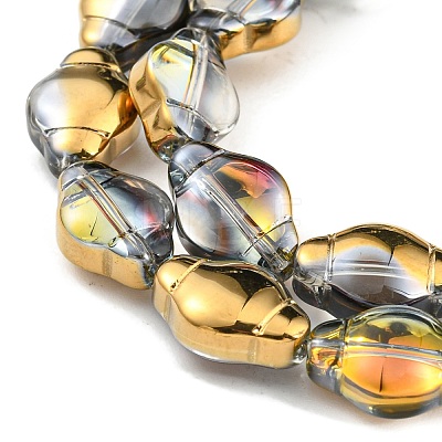 Electroplate Transparent Glass Beads Strands EGLA-G037-12A-HP02-1
