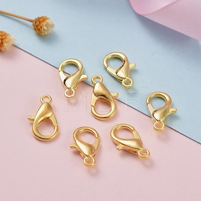 Zinc Alloy Jewelry Findings Golden Lobster Claw Clasps X-E105-G-1