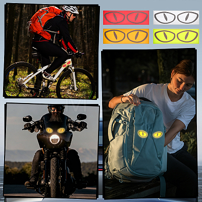 12Pcs 4 Colors PET Self Adhesive Reflective Stickers DIY-NB0016-01A-1