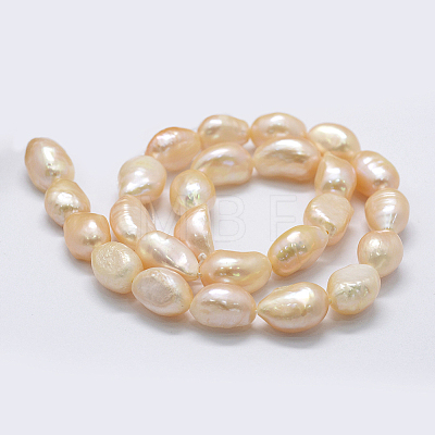 Natural Cultured Freshwater Pearl Beads Strands PEAR-K004-06D-1