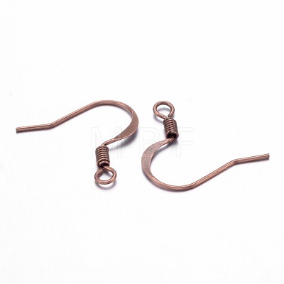 Brass French Earring Hooks X-KK-Q366-RC-NF-1