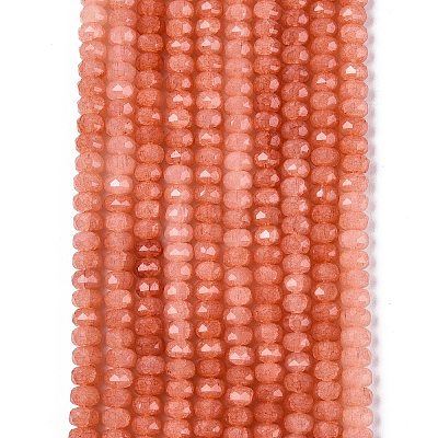 Imitation Jade Crackle Glass Beads Strands GLAA-N068-01A-A13-1