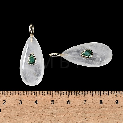 Natural Quartz Crystal Rock Crystal Pendants GG-CBA6382-05E-1