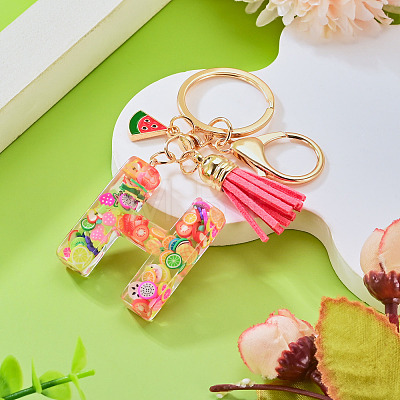 Fruit Series Letter Resin Keychains KEYC-TAC0033-02H-1