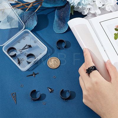 Unicraftale DIY Charms Open Ring Making Kit STAS-UN0049-64-1