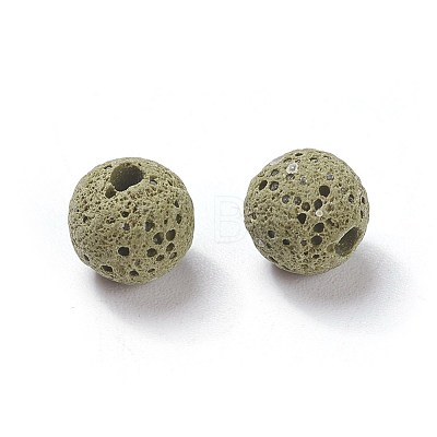 Unwaxed Natural Lava Rock Beads G-F325-8mm-A11-1
