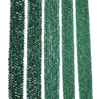 Electroplate Glass Beads Strands EGLA-A044-T3mm-B18-1