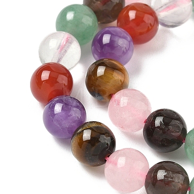 Natural Mixed Gemstone Beads Strands G-P574-A02-8mm-1