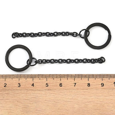 Ion Plating(IP) 304 Stainless Steel Split Key Ring Clasps STAS-L226-009A-B-1