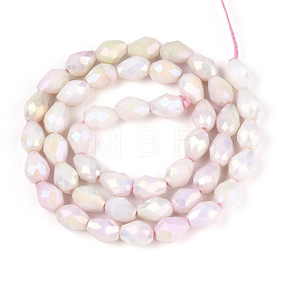 Anti-Tarnish Electroplate Glass Beads Strands GLAA-T025-13A-08-1