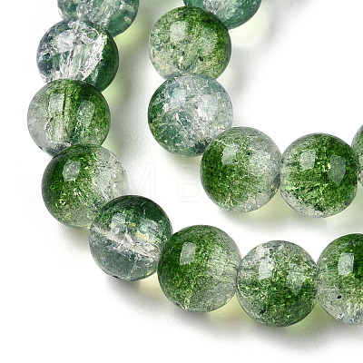 Transparent Crackle Baking Painted Glass Beads Strands DGLA-T003-01C-04-1