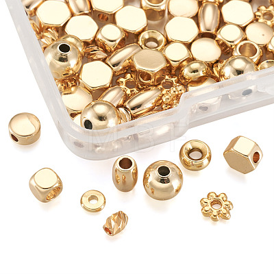 Craftdady 90Pcs 9 Style Brass Spacer Beads KK-CD0001-16G-1