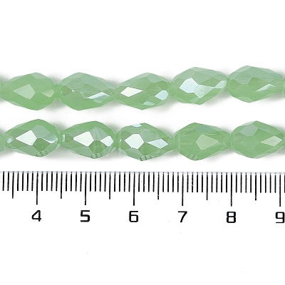 Opaque Solid Color Electroplate Glass Beads Strands EGLA-N013-J8mm-B04-1