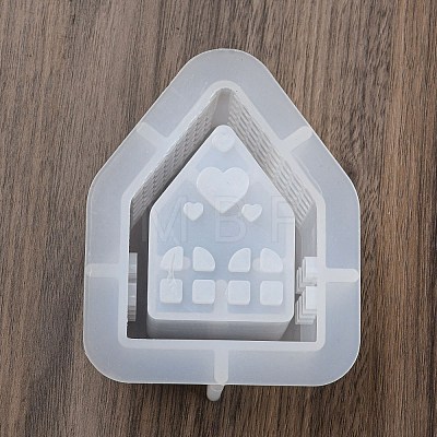 House DIY Pixel Heart Quicksand Silicone Molds AJEW-U013-01A-1