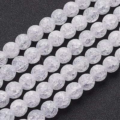 Synthetic Crackle Quartz Beads Strands G-SF10MM-43-1