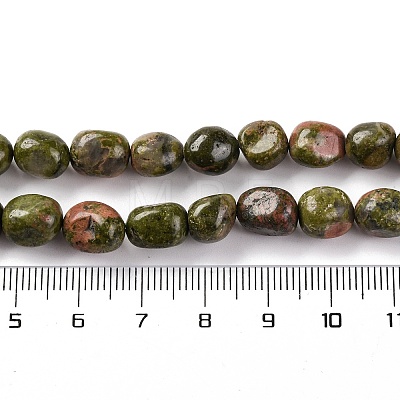 Natural Unakite Beads Strands G-G146-A14-01-1