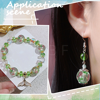 1 Strand Handmade Glod Sand Lampwork Beads Strands LAMP-PA0001-77B-1
