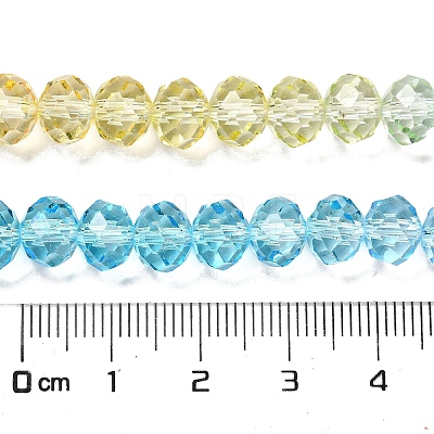 Transparent Painted Glass Beads Strands DGLA-A034-T6mm-A13-1