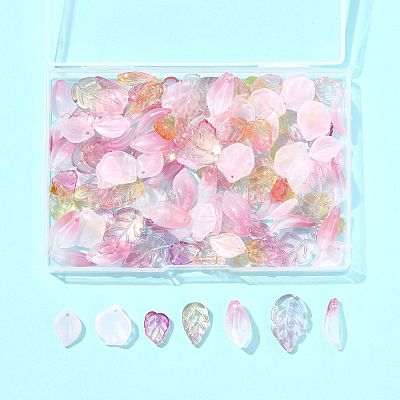 120Pcs 8 Styles Glass Pendants GLAA-FS0002-38-1