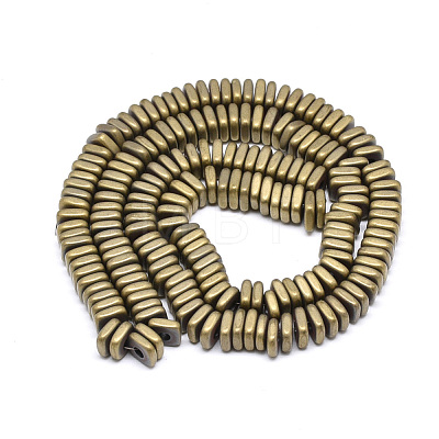 Electroplate Non-magnetic Synthetic Hematite Beads Strands G-Q486-90A-1
