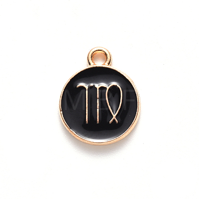 Alloy Enamel Pendants X-ENAM-S124-01A-08B-1