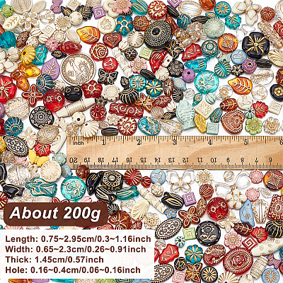 200G Mixed Styles Acrylic Beads OACR-UN0001-22-1
