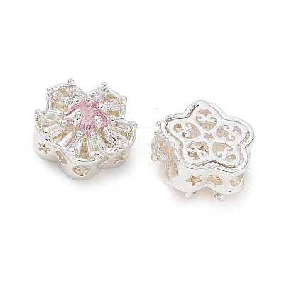 Brass Micro Pave Cubic Zirconia Beads CU-CBA3F77-08S-02-1