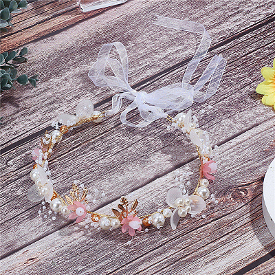 Wedding Party Beach Bridal Decorative Hair Accessories OHAR-WH0021-03B-1