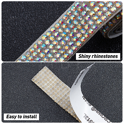 Glitter Glass Hotfix Rhinestone(Hot Melt Adhesive On The Back) DIY-FH0002-53B-1