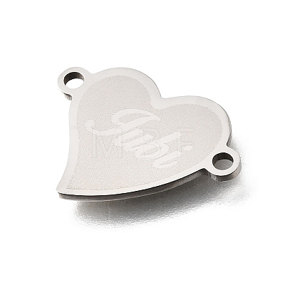 201 Stainless Steel Connector Charms STAS-B143-03E-P-1
