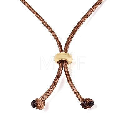 Natural Hetian Jade Cat Pendant Adjustable Cord Necklaces NJEW-N064-02-1
