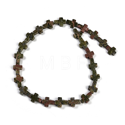 Natural Unakite Beads Strands G-I369-A08-02-1