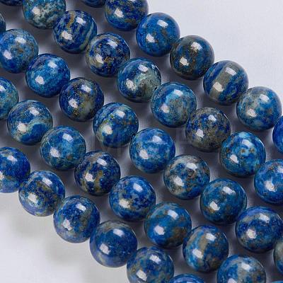 Natural Lapis Lazuli Beads Strands G-K254-01-6mm-1