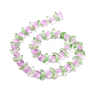 Transparent Glass Beads Strands LAMP-H061-02H-1