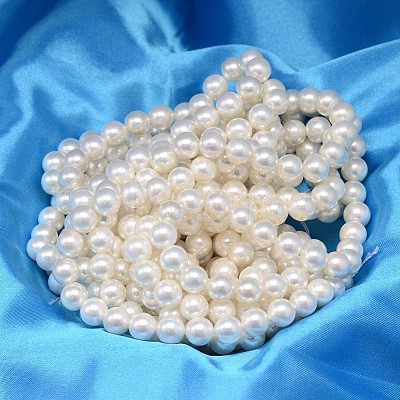 AB Color Plated Shell Pearl Round Bead Strands BSHE-L011-4mm-C001-1