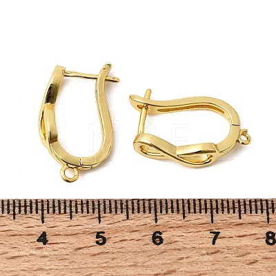 Infinity Brass Hoop Earring Findings KK-A289-10G-1