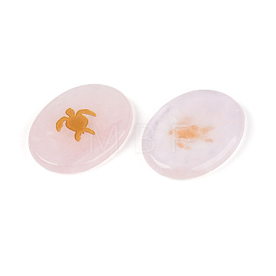 Natural Rose Quartz Cabochons G-T143-28M-1