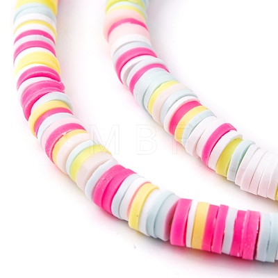 Handmade Polymer Clay Beads Strands CLAY-R089-6mm-T02B-05-1