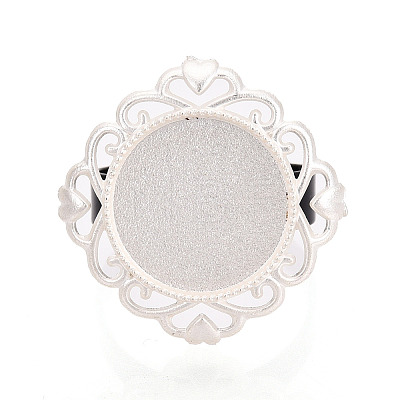 Adjustable Rhombus Alloy & Iron Bezel Cup Ring Base with Rotatable Tray MAK-T012-02S-1