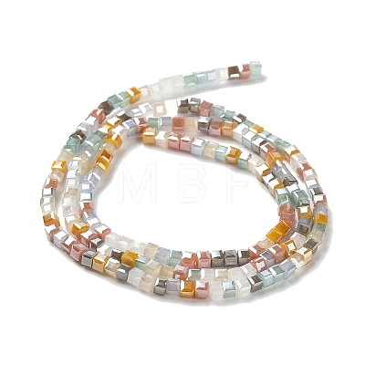 Gradient Color Electroplate Glass Bead Strands X-GLAA-E042-05-B05-1